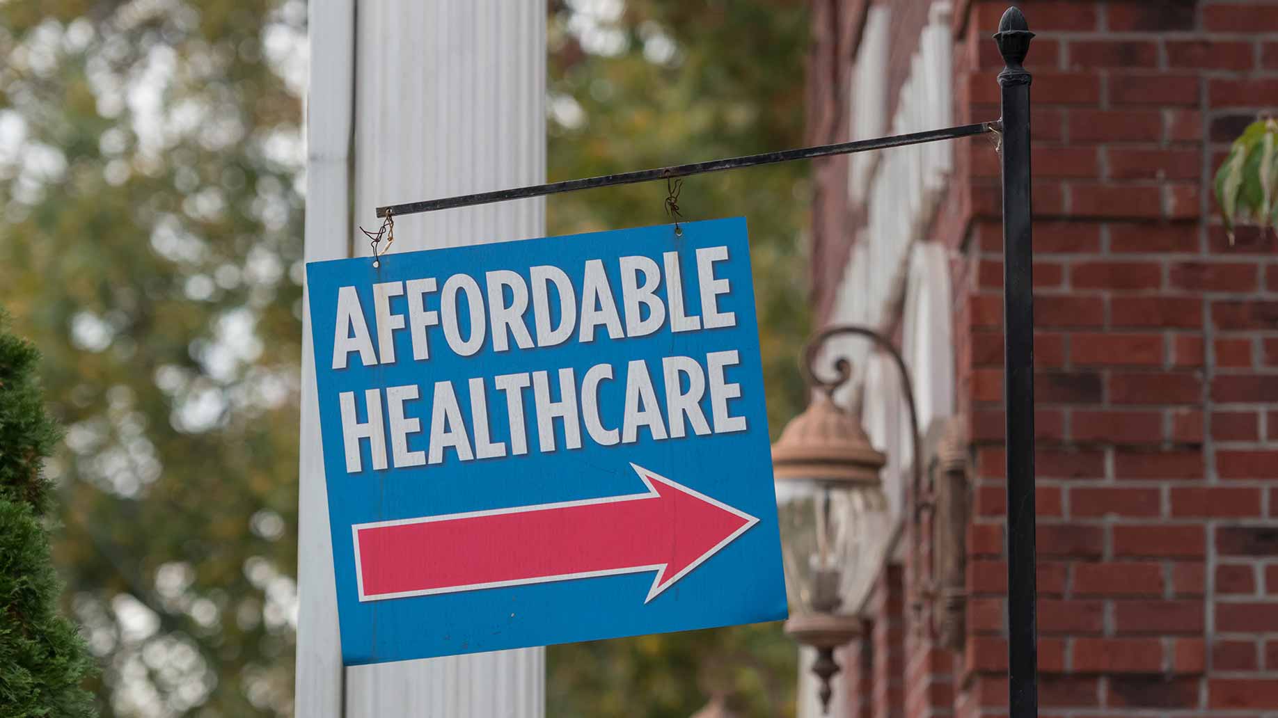 affordable healthcare sign