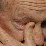 older man crying