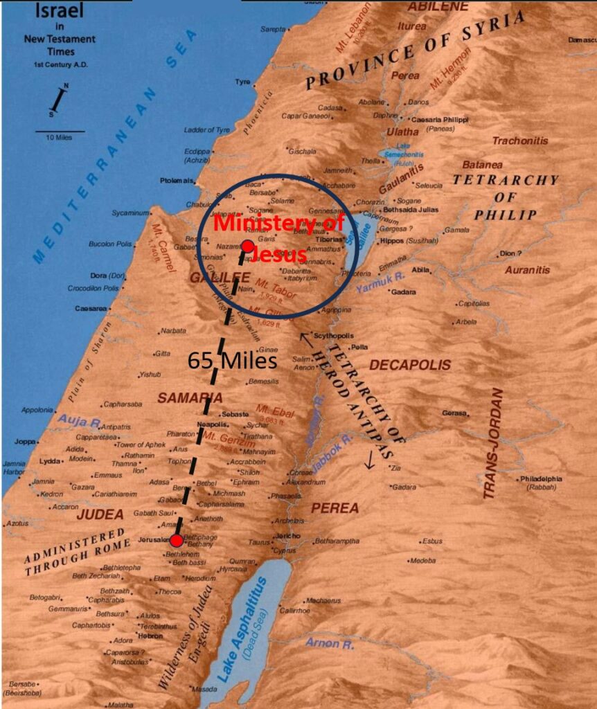 Map of Israel 1 CE